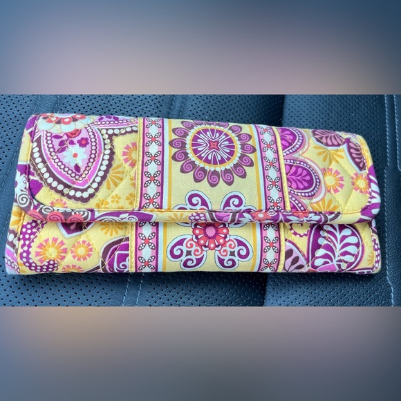 Vera Bradley Handbags - Vera Bradley Bali Gold Magnetic Wallet Amazing Condition Retired Pattern - 2009